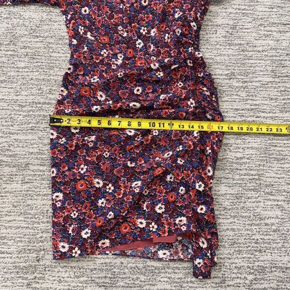 NWT Veronica Beard Louella Ruched Floral Mini Dress Stretch Silk Size 4 - Picture 11 of 16